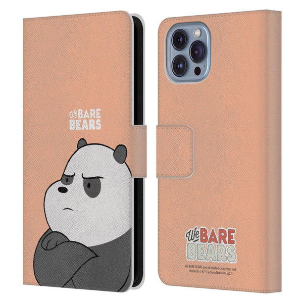 We Bare Bears Character Art Panda Leather Book Wallet Case Cover For Apple iPhone 14