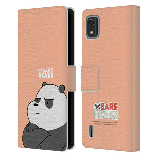 We Bare Bears Character Art Panda Leather Book Wallet Case Cover For Nokia C2 2nd Edition