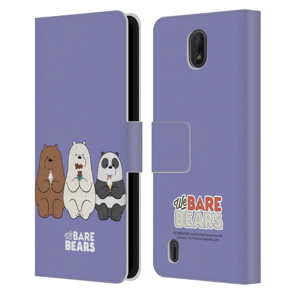 We Bare Bears Character Art Group 2 Leather Book Wallet Case Cover For Nokia C01 Plus/C1 2nd Edition