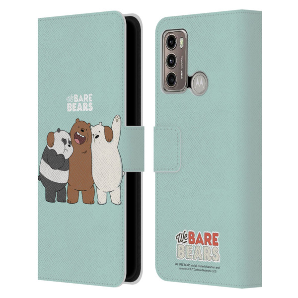 We Bare Bears Character Art Group 1 Leather Book Wallet Case Cover For Motorola Moto G60 / Moto G40 Fusion