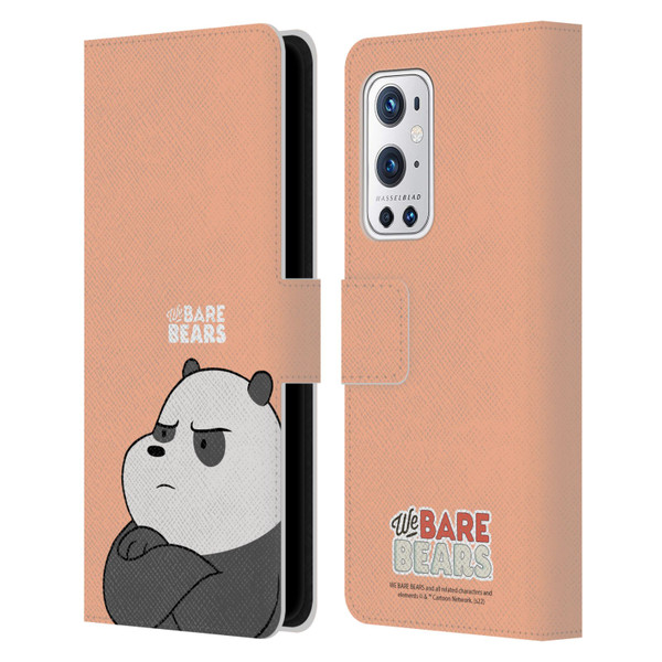 We Bare Bears Character Art Panda Leather Book Wallet Case Cover For OnePlus 9 Pro