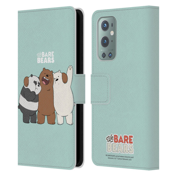 We Bare Bears Character Art Group 1 Leather Book Wallet Case Cover For OnePlus 9