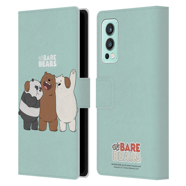 We Bare Bears Character Art Group 1 Leather Book Wallet Case Cover For OnePlus Nord 2 5G