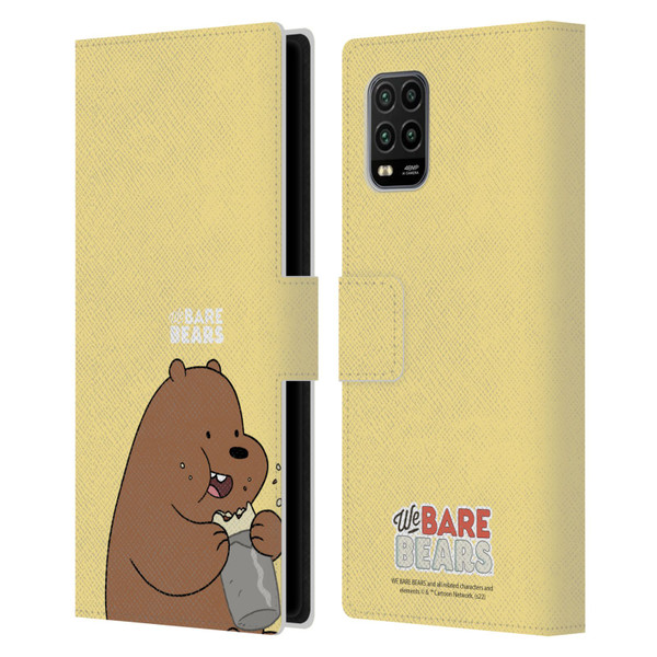 We Bare Bears Character Art Grizzly Leather Book Wallet Case Cover For Xiaomi Mi 10 Lite 5G