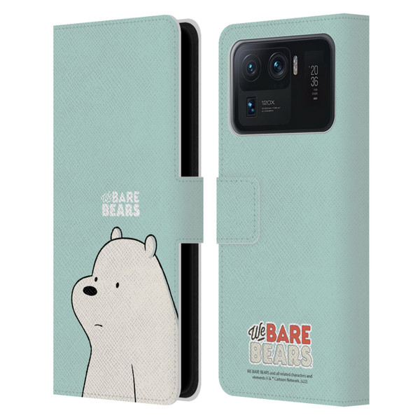 We Bare Bears Character Art Ice Bear Leather Book Wallet Case Cover For Xiaomi Mi 11 Ultra