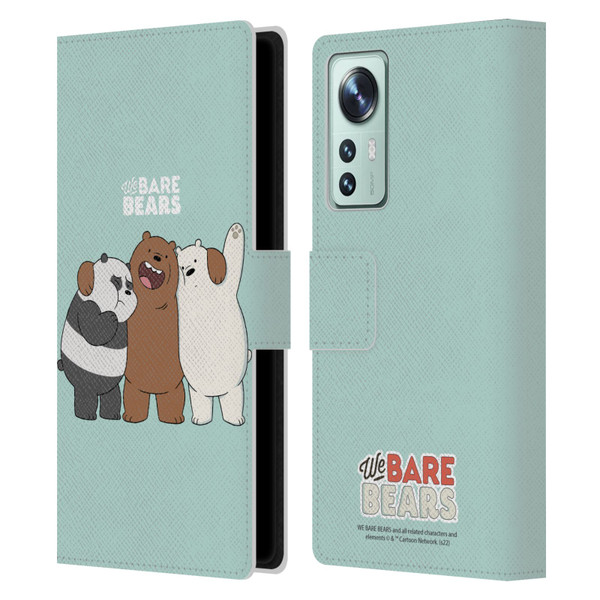 We Bare Bears Character Art Group 1 Leather Book Wallet Case Cover For Xiaomi 12