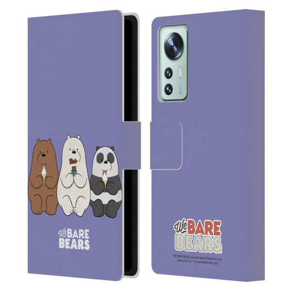 We Bare Bears Character Art Group 2 Leather Book Wallet Case Cover For Xiaomi 12