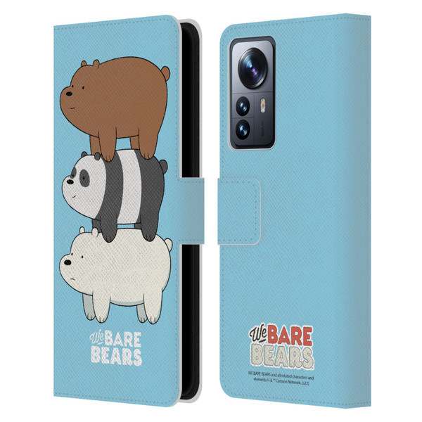 We Bare Bears Character Art Group 3 Leather Book Wallet Case Cover For Xiaomi 12 Pro