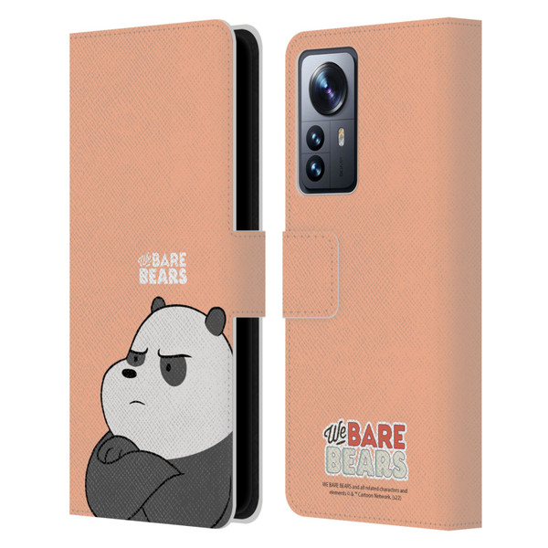 We Bare Bears Character Art Panda Leather Book Wallet Case Cover For Xiaomi 12 Pro