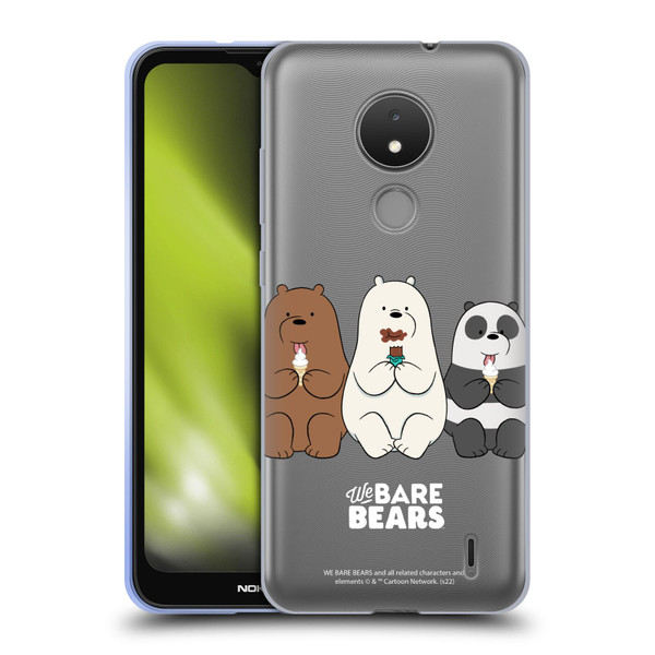 We Bare Bears Character Art Group 2 Soft Gel Case for Nokia C21