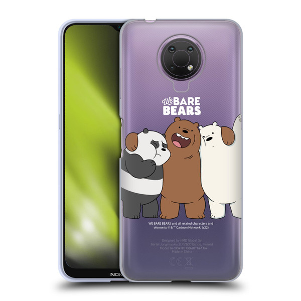 We Bare Bears Character Art Group 1 Soft Gel Case for Nokia G10
