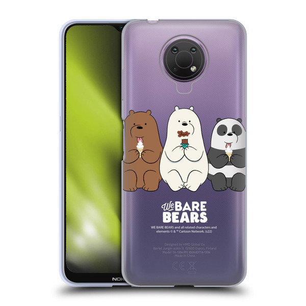 We Bare Bears Character Art Group 2 Soft Gel Case for Nokia G10