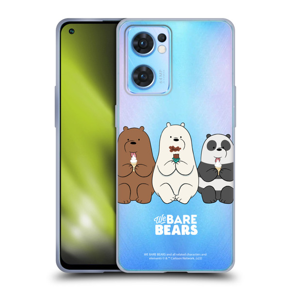 We Bare Bears Character Art Group 2 Soft Gel Case for OPPO Reno7 5G / Find X5 Lite