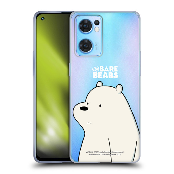We Bare Bears Character Art Ice Bear Soft Gel Case for OPPO Reno7 5G / Find X5 Lite