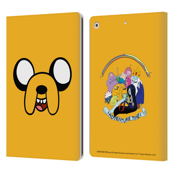 Adventure Time Graphics Jake The Dog Leather Book Wallet Case Cover For Apple iPad 10.2 2019/2020/2021