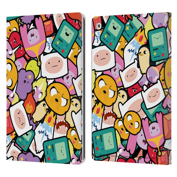 Adventure Time Graphics Pattern Leather Book Wallet Case Cover For Apple iPad 10.2 2019/2020/2021