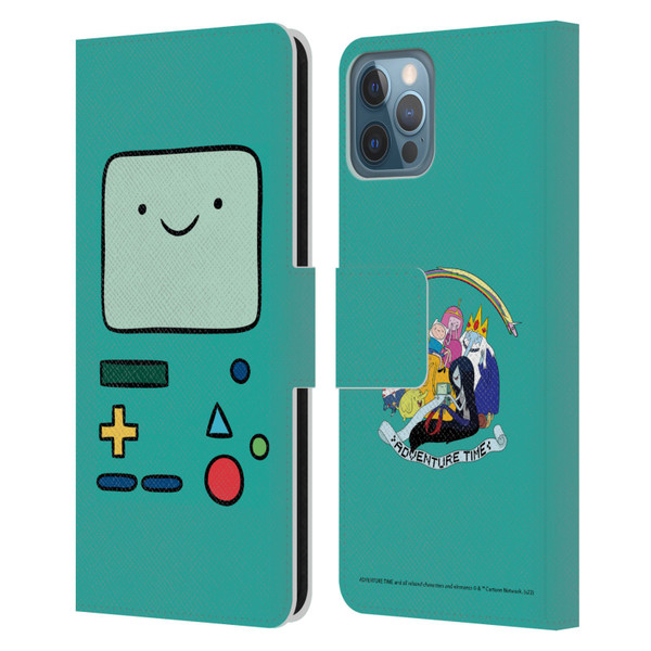 Adventure Time Graphics BMO Leather Book Wallet Case Cover For Apple iPhone 12 / iPhone 12 Pro