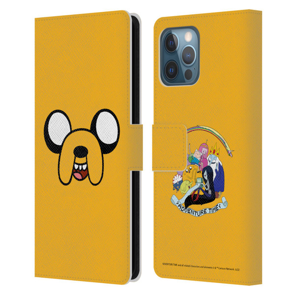 Adventure Time Graphics Jake The Dog Leather Book Wallet Case Cover For Apple iPhone 12 Pro Max