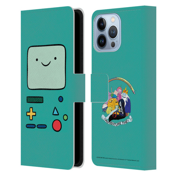 Adventure Time Graphics BMO Leather Book Wallet Case Cover For Apple iPhone 13 Pro Max