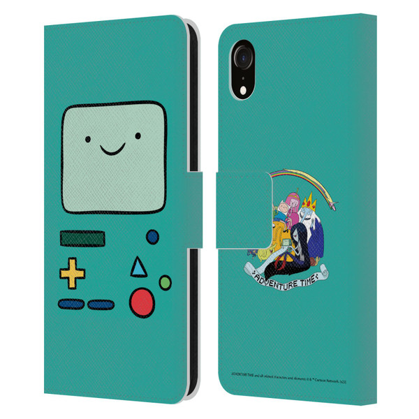 Adventure Time Graphics BMO Leather Book Wallet Case Cover For Apple iPhone XR