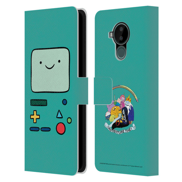 Adventure Time Graphics BMO Leather Book Wallet Case Cover For Nokia C30