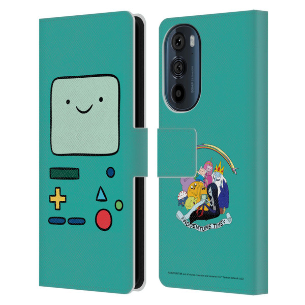 Adventure Time Graphics BMO Leather Book Wallet Case Cover For Motorola Edge 30