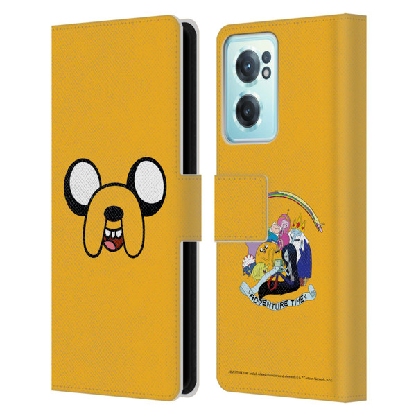 Adventure Time Graphics Jake The Dog Leather Book Wallet Case Cover For OnePlus Nord CE 2 5G