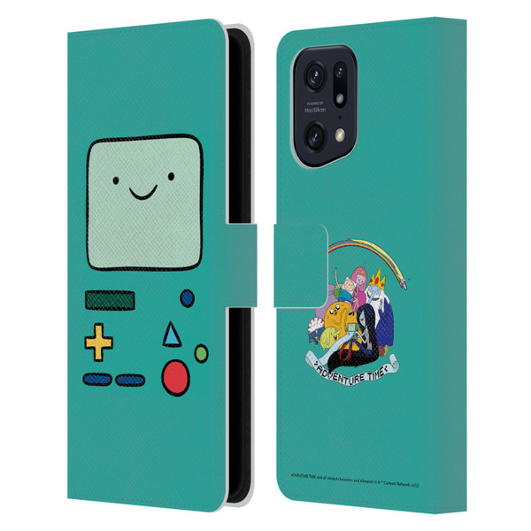 Adventure Time Graphics BMO Leather Book Wallet Case Cover For OPPO Find X5