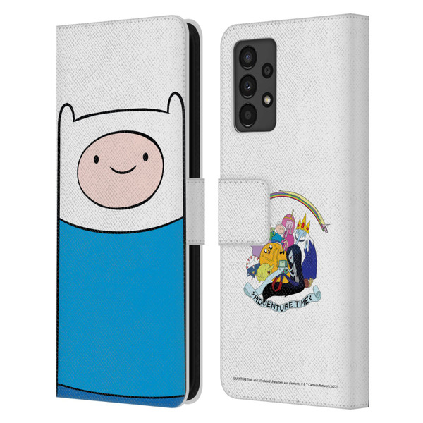 Adventure Time Graphics Finn The Human Leather Book Wallet Case Cover For Samsung Galaxy A13 (2022)