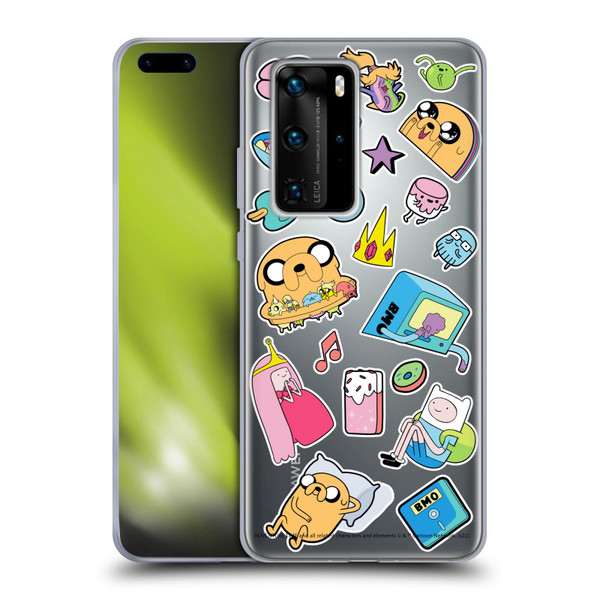 Adventure Time Graphics Icons Soft Gel Case for Huawei P40 Pro / P40 Pro Plus 5G