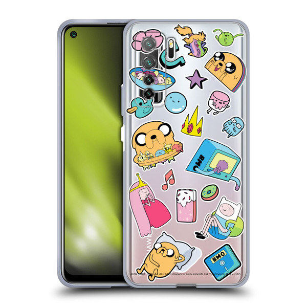 Adventure Time Graphics Icons Soft Gel Case for Huawei Nova 7 SE/P40 Lite 5G