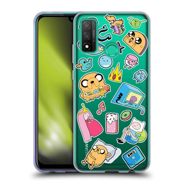 Adventure Time Graphics Icons Soft Gel Case for Huawei P Smart (2020)