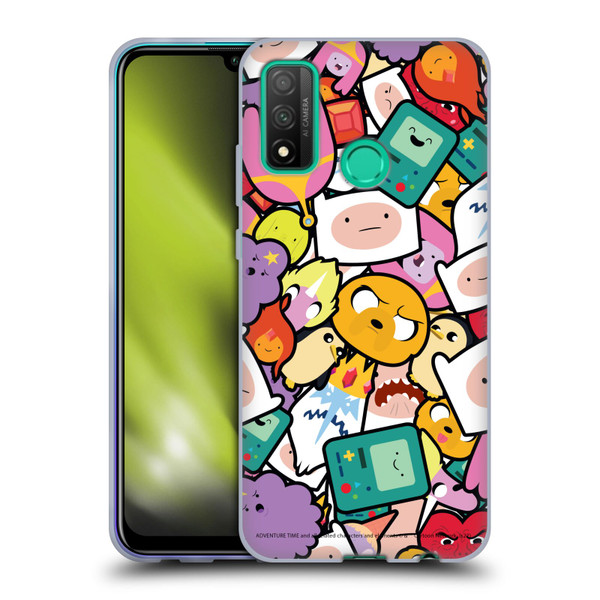 Adventure Time Graphics Pattern Soft Gel Case for Huawei P Smart (2020)