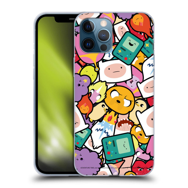 Adventure Time Graphics Pattern Soft Gel Case for Apple iPhone 12 Pro Max