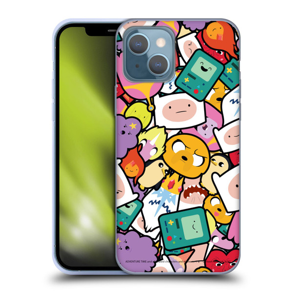 Adventure Time Graphics Pattern Soft Gel Case for Apple iPhone 13