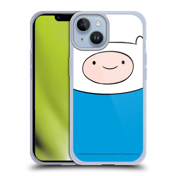 Adventure Time Graphics Finn The Human Soft Gel Case for Apple iPhone 14