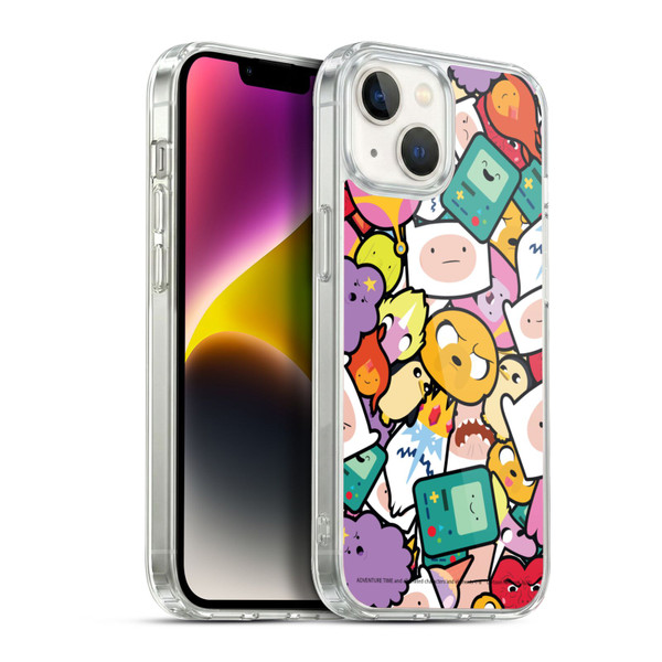 Adventure Time Graphics Pattern Soft Gel Case for Apple iPhone 14