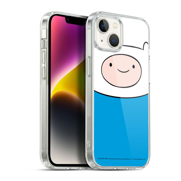 Adventure Time Graphics Finn The Human Soft Gel Case for Apple iPhone 14 Plus & MagSafe
