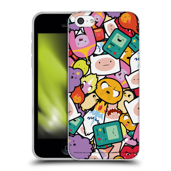 Adventure Time Graphics Pattern Soft Gel Case for Apple iPhone 5c