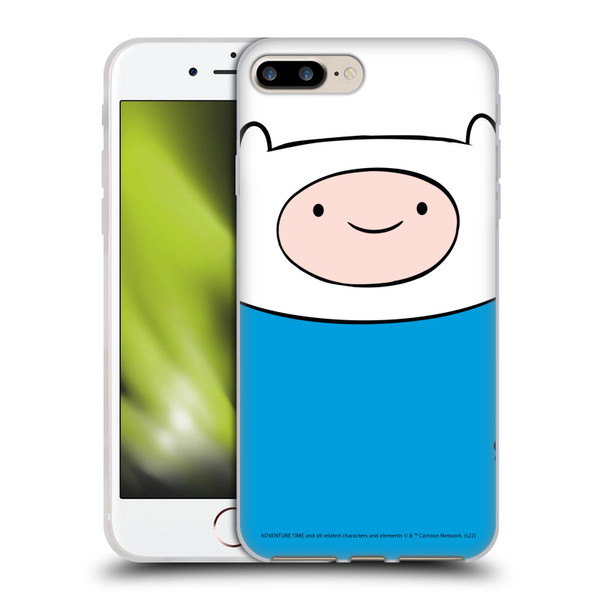 Adventure Time Graphics Finn The Human Soft Gel Case for Apple iPhone 7 Plus / iPhone 8 Plus