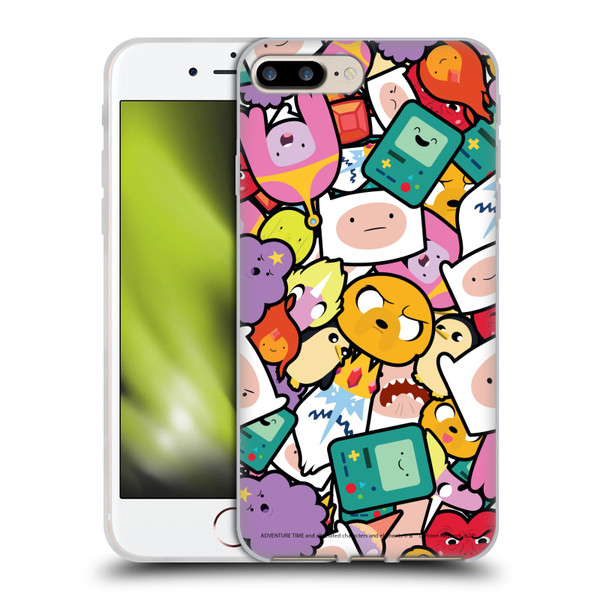 Adventure Time Graphics Pattern Soft Gel Case for Apple iPhone 7 Plus / iPhone 8 Plus