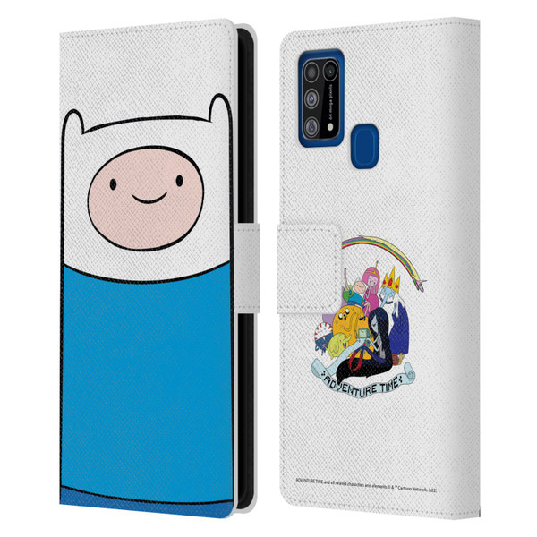 Adventure Time Graphics Finn The Human Leather Book Wallet Case Cover For Samsung Galaxy M31 (2020)