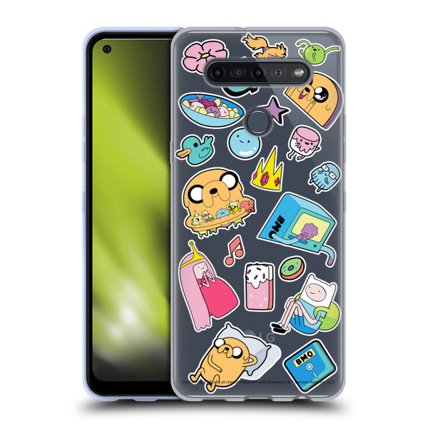 Adventure Time Graphics Icons Soft Gel Case for LG K51S