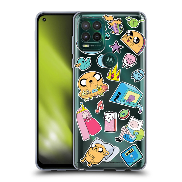 Adventure Time Graphics Icons Soft Gel Case for Motorola Moto G Stylus 5G 2021