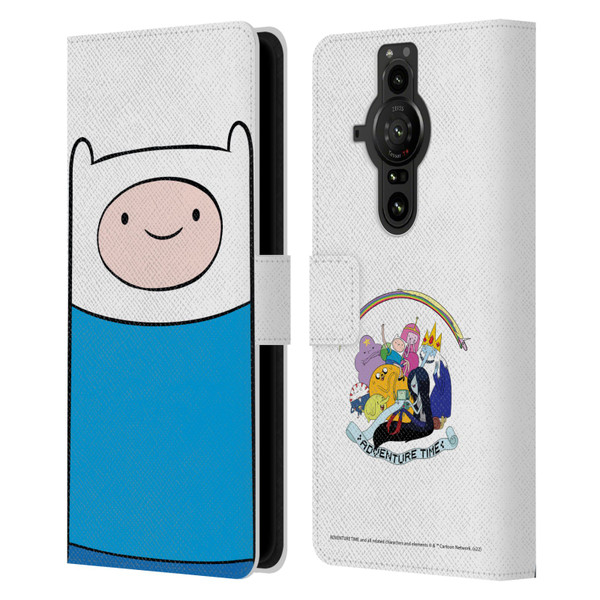 Adventure Time Graphics Finn The Human Leather Book Wallet Case Cover For Sony Xperia Pro-I