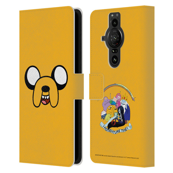 Adventure Time Graphics Jake The Dog Leather Book Wallet Case Cover For Sony Xperia Pro-I