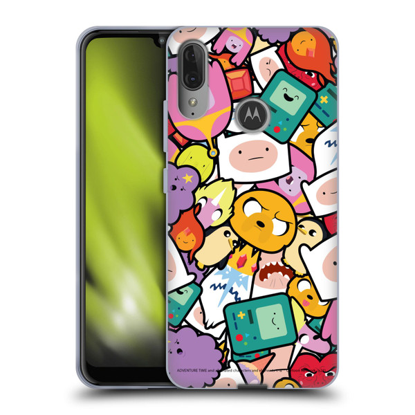 Adventure Time Graphics Pattern Soft Gel Case for Motorola Moto E6 Plus