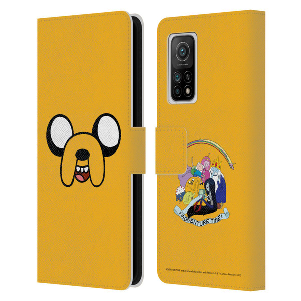 Adventure Time Graphics Jake The Dog Leather Book Wallet Case Cover For Xiaomi Mi 10T 5G