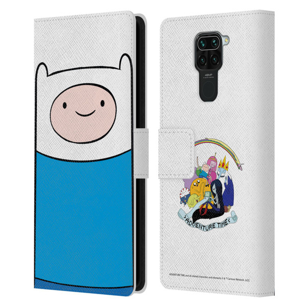 Adventure Time Graphics Finn The Human Leather Book Wallet Case Cover For Xiaomi Redmi Note 9 / Redmi 10X 4G
