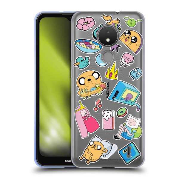 Adventure Time Graphics Icons Soft Gel Case for Nokia C21